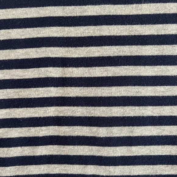 MASSIMO DUTTI sz XS Cotton Midi Sweater Dress Striped Navy Blue and light Grey - Picture 5 of 6